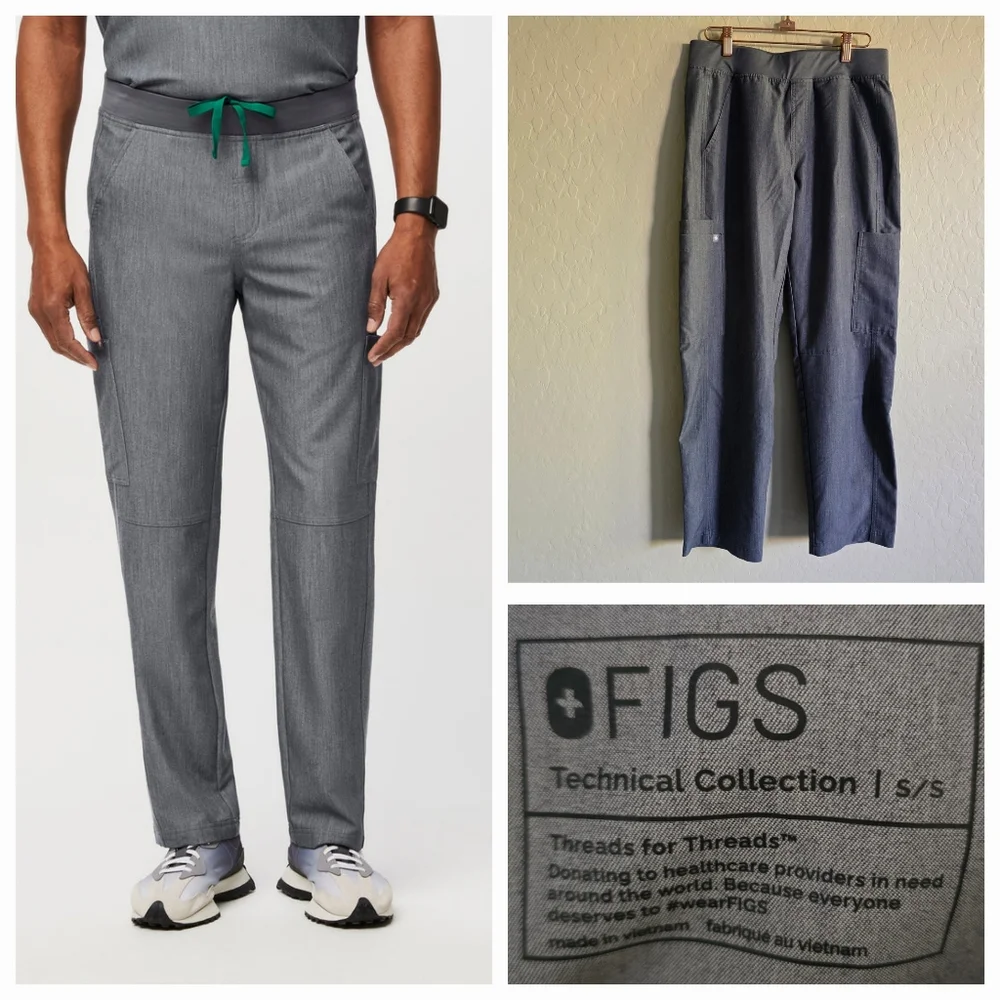 Figs Gray Cargo Pants with Comfortable Fit and Modern Design‎